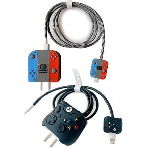 2 Packs 3D Cute Cartoon Charger Cover Charger Protector Charger Case Cable Protector for iPhone Fast Charger 18W/20W USB-C Power Adapter and Lightning Cable (2Packs) in Kuwait