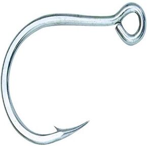 Mustad in-Line Single Wide Round Bend Forged Eyed Hook (5 Pack)