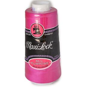 Maxi Lock Bright Fuschia All Purpose Thread 3000 YD Cone MLT-012