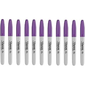 Sharpie Fine Point Permanent Marker Valley Girl Violet 12 Pack