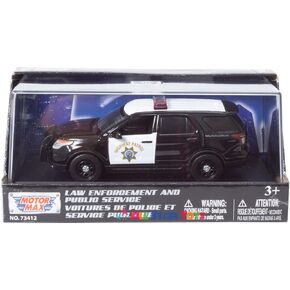 Motormax 2015 Ford Explorer California Highway Patrol CHP Police Interceptor 1:43 diecast Model w/Acrylic case 79480