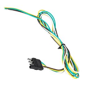 5-Pin Flat Trailer-Side Wiring Harness with 60-Inch Wires, 18 AWG 5 Wire Flat Extension Kit for Utility Boat Trailer Lights