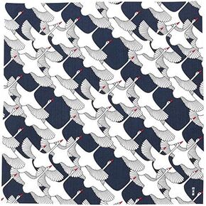 HAMAMONYO Furoshiki Wrap Cloth 50cm X 50cm Iwai Tsuru (Blue)