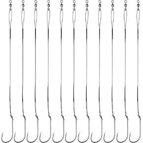 Fishing Hook Rigs Baitholder Snelled Fishing Hooks Saltwater Steel Wire Leader Rigs for Bass Catfish Fishing Lure Rigs