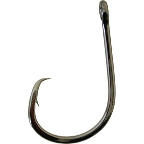 Gamakatsu 209418 Octopus Hooks Circle 4X 8/0- Straight Eye/Blk/Loose, Black, 6 per Pk