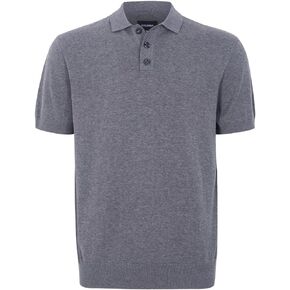 Mens Polo Shirt Sweater: Short Sleeve Button Up Cotton Casual Collared Knitted Golf Shirt