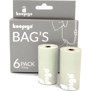 Compostable Disposal Diaper Bags, Waste Diaper Bags Refill 6 Rolls, Leak Proof Dirty Diaper Disposal Trash Bags, Baby Essential Item, Convenient and Quick Diaper Disposal Change on the Go, 6 Pack