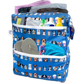 FLOCK THREE 3D Waterproof and Washable Wet Bag Luggage Organiser for Travel storage Stroller Daycare Baby Diapers Yoga Beach Pool Swimsuits Luggage Packing for Travel Accessories (Slipper)