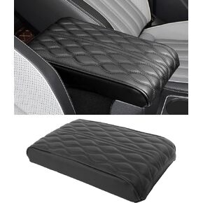 Center Console Cover,Arm Rest Cover for Car,Car Armrest Cover,Car Accessories Console Cover Car Armrest,Car Center Console Cover,Leather Memory Foam Arm Rest Cushion for SUV/Truck (Beige)