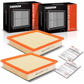 A-Premium 2-PC Engine Air Filter Compatible with Lexus ES350 & Toyota Avalon, Camry, Highlander, RAV4, 2018-2022, Flexible Panel, Replace# 17801-F0060