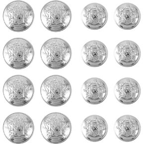 16 PCS Metal Blazer Button Set, 2 Sizes Gold Buttons for Blazer Vintage Gold Blazer Buttons Metal Replacement Buttons for Jeans, Coat, Blazer, Suits, Jacket (18mm 25mm) (Gold)