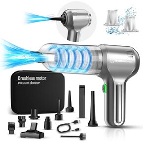 Vacuum Cleaner for Car- 3 in 1 Portable Mini Car Vacuum with 18000PA High Powerful, Rechargeable Blower Brushless Motor, Cordless Handheld Vacuum for Car, Home, Keyboard Cleaning