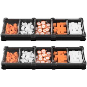 5-Pack Mini-Card Box Tray for Board Games (5 Modular Trays with a Transparent Removable lid)
