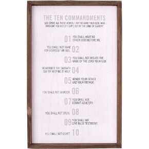 Christian Art Gifts 10 Commandments Wall Plaque - Exodus 20:2