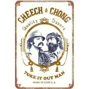 Cheech and Chong Zig Zag مضحك الفن معدن القصدير تسجيل 8x12 بوصة بار حانة داخلي في الهواء الطلق جدار ديكور هدايا للرجل in Kuwait