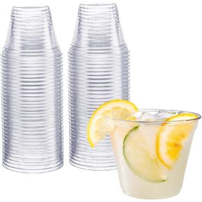 Comfy Package [9 oz. - 100 Pack PET Plastic Cups - Clear