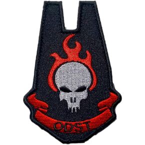 ODST Hola Red/Blk Tactical Patch [3.5 inch - Hook Fastener Backing - HT7]