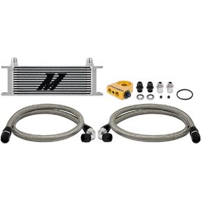 Mishimoto Universal Thermostatic Oil Cooler Kit, 13-Row, Silver