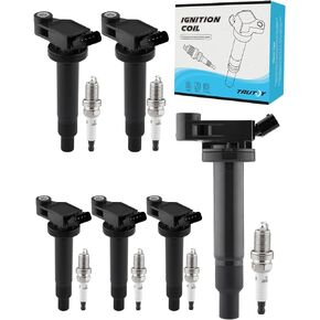 UF267 Ignition Coil Pack Spark Plug 6PCS For Toyota Avalon 3.0L 2000-2004,Camry Highlander Sienna 3.0L 3.3L 2001-2008,for Lexus ES300 RX300 3.0L 3.3L 1999-2006,RX400h 3.3L 2006-2008