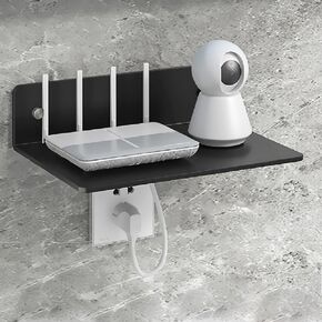 Floating shelf for projector，Projector wall mount - Holds up to DVD Component Shelf - Perfect for Projector, WiFi Router, Game Console and Cable Box, Wall mount shelf Speaker Wall Mount (White)