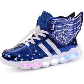 Kids Light up Shoes LED USB Charging Flashing High-top Sneakers Boys Girls Trainers for Festivals Halloween Christmas New Year Party