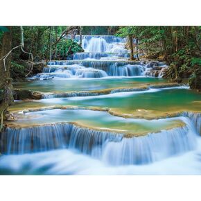Lxmsja Diamond Art Painting Forest Waterfall Kit for Adults Beginners, Nature Landscape Diamond Arts Crafts for Adults, National Park Paint with Diamonds Round for Gifts Home Wall Decor(15.7X11.8inch)