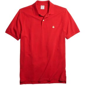 Brooks Brothers Men's Original Fit Performance Pique Polo Shirt Classic Red (Large)