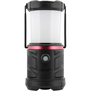 COAST EAL22 1250 Lumen Dual Color LED Emergency Light, Storm Proof, Power Bank, Durable for Outdoor & Survival - Compatible with 3 x D Batteries or ZX1010 Rechargeable Battery, Black