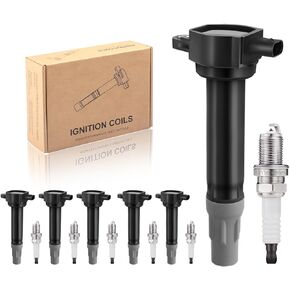 Ignition Coil Packs and 7781 Spark Plugs Set Of 6 Compatible with Volkswagen Dodge Chrysler Avenger Challenger Charger Journey 300 Sebring Pacifica Town & Country Routan, 3.5L 4.0L V6 UF502