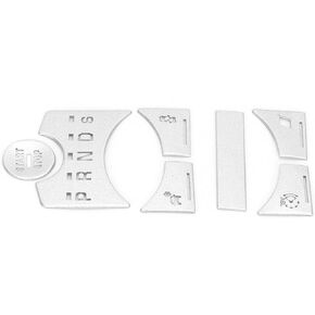 Aramox 7pcs Car Central Control Gear Shift Panel Button Cover Sticker Aluminium Alloy Replacement Silver for Jaguar XF 2012‑2015