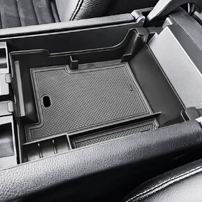 Center Console Organizer Compatible with Ford Edge 2021 2022 2023 2024 Accessories 2024 Edge SE/SEL/ST-Line/Titanium/ST Middle Console Organizer Insert Tray Armrest Storage Box, Black