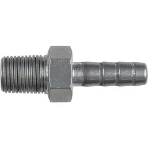 ICT Billet Straight 1/8" NPT Pipe to 1/4" .250" Hose Barb Fitting Bare Aluminum AN840-04-02A