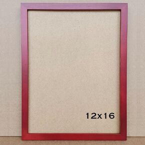 ZXT-parts 8x12 Picture Frame Red. Solid Wood, 2 Acrylic Panels (not Glass), 1 Piece of Copper Paper (Black and White), can Display Works of Art, Photos, etc. Wall hanging.1 Pack.