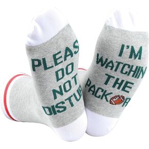 TSOTMO 2 Pairs Football Socks Please Do Not Disturb I’m Watching The P Socks Gift For Men women