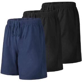 Sweat Shorts for Men Pack,7 Inch Cotton Knit Shorts Men Multipack,Men's Athletic Shorts with Pockets Casual Fit Summer