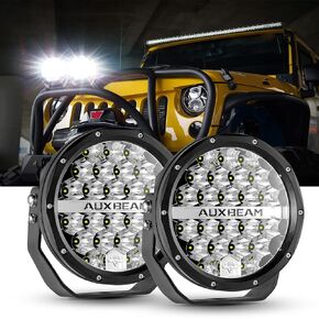 Auxbeam 7 Inch LED Round Driving Light 2PCS, 7" Offroad Lights Pods 18000LM Spot Lights with DRL Mode LED Work Lights Compatible with Trucks UTV Pickup Jeep Wrangle Golf Cart Ford F150