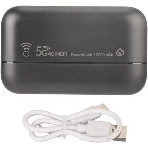 4G Network Router with SIM Card Slot, 10000mAh Battery Portable WiFi Router Power Bank, Unlocked 5G WiFi Hotspot 300Mbps Router, 802.11g / b/n, 100 x 60 x 32mm