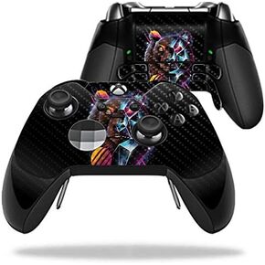 MightySkins Carbon Fiber Skin for Microsoft Xbox One Elite Controller - Axolotl Kawaii | Protective, Durable Textured Carbon Fiber Finish | Easy to Apply, Remove, and Change Styles | Made in The USA