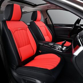 Car seat Cover 5-Piece Waterproof Leather, airbag-Compatible car Cushion Cover General Suitable for Most Cars (Gray)