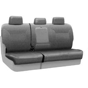 Coverking Custom Fit Front 50/50 Bucket Seat Cover for Select Lexus GX470 Models - Premium Leatherette Solid (Cashmere)