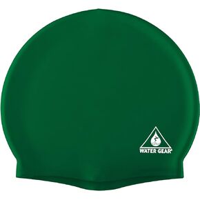 Water Gear Silicone Adult Swim Cap - Flexible Unisex Waterproof - Great for Short and Long Hair - Improve Your Performance - Women Men and Teens -Triathlon Swimmers and Athletes
