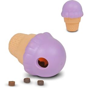 Brightkins Small Ice Cream Cone Treat Dispenser - Dog Toys, Treat Dispenser for Dogs
