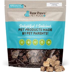 Raw Paws Lamb Lung Treats for Dogs, 8-oz - Packed in USA - Dehydrated Lamb Lung Bites - Natural Dog Training Treats