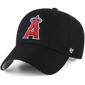 47 Los Angeles Angels Hat Mens Womens MVP Adjustable Cap, Black