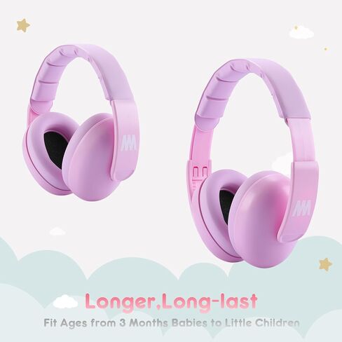 أغطية أذن آمنة لتقليل الضوضاء من مومبا، غطاء أذن لحماية السمع الحسي للأطفال الصغار، NRR 25dB إلغاء الضوضاء سماعات رأس مقاومة للصوت للسفر الطائر، والحفلات الموسيقية، والألعاب النارية، والرماية، وردي in Kuwait