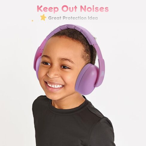 أغطية أذن آمنة لتقليل الضوضاء من مومبا، غطاء أذن لحماية السمع الحسي للأطفال الصغار، NRR 25dB إلغاء الضوضاء سماعات رأس مقاومة للصوت للسفر الطائر، والحفلات الموسيقية، والألعاب النارية، والرماية، وردي in Kuwait