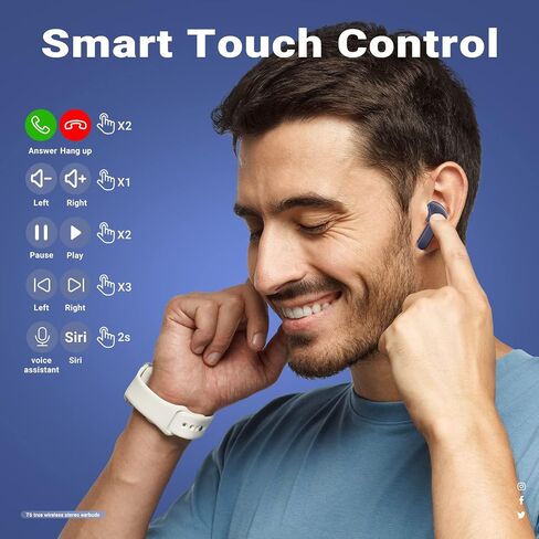 سماعات أذن لاسلكية ACEFAST T6، سماعات رأس بلوتوث مع سماعات أذن شفافة مانعة للضوضاء ENC، سماعات أذن صغيرة داخل الأذن بميكروفون ستيريو مزدوج HiFi مع علبة شحن وشاشة رقمية LED باللون الرمادي in Kuwait