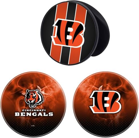 حامل الهاتف الخليوي تصميم كرة القدم البرتقالية توسيع قبضة اليد مسنده اليد قابلة للطي للهواتف الذكية والحالات (3 حزمة) in Kuwait