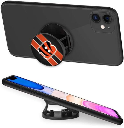 حامل الهاتف الخليوي تصميم كرة القدم البرتقالية توسيع قبضة اليد مسنده اليد قابلة للطي للهواتف الذكية والحالات (3 حزمة) in Kuwait