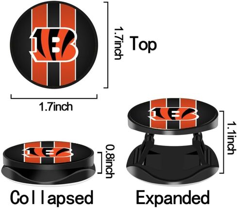 حامل الهاتف الخليوي تصميم كرة القدم البرتقالية توسيع قبضة اليد مسنده اليد قابلة للطي للهواتف الذكية والحالات (3 حزمة) in Kuwait